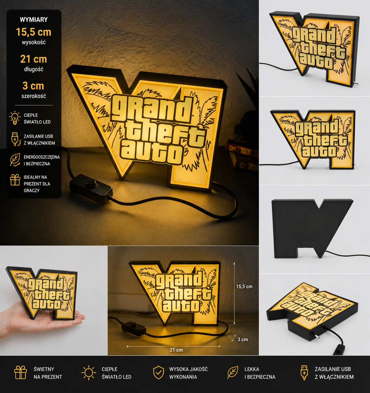 Lampka LED motyw GTA 6
